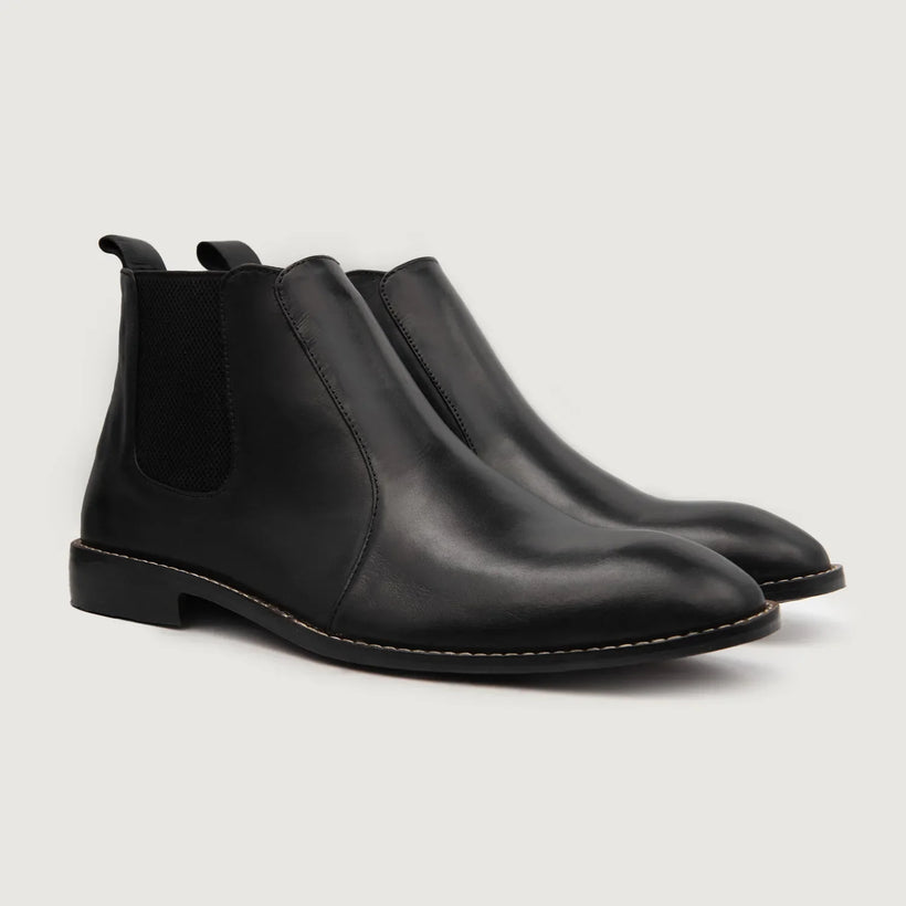 Clarkson Chelsea 黑色 Leather Boots 男士