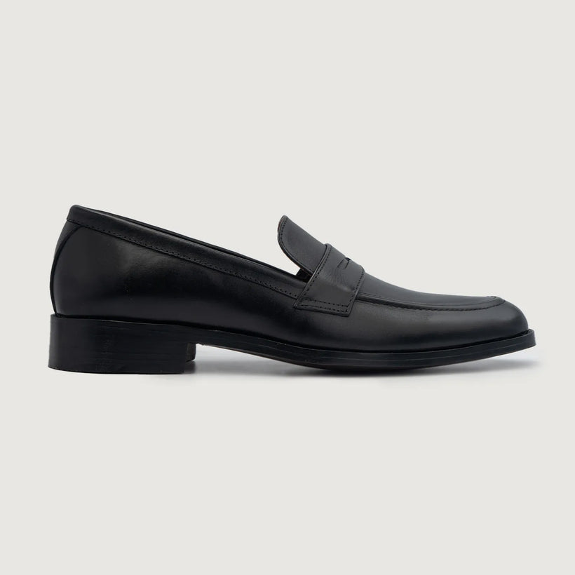 Baxton 黑色 Leather Loafers 男士