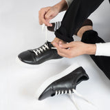 Styled On-Foot Perspective Demonstrating Ankle Fit & Silhouette on Model
