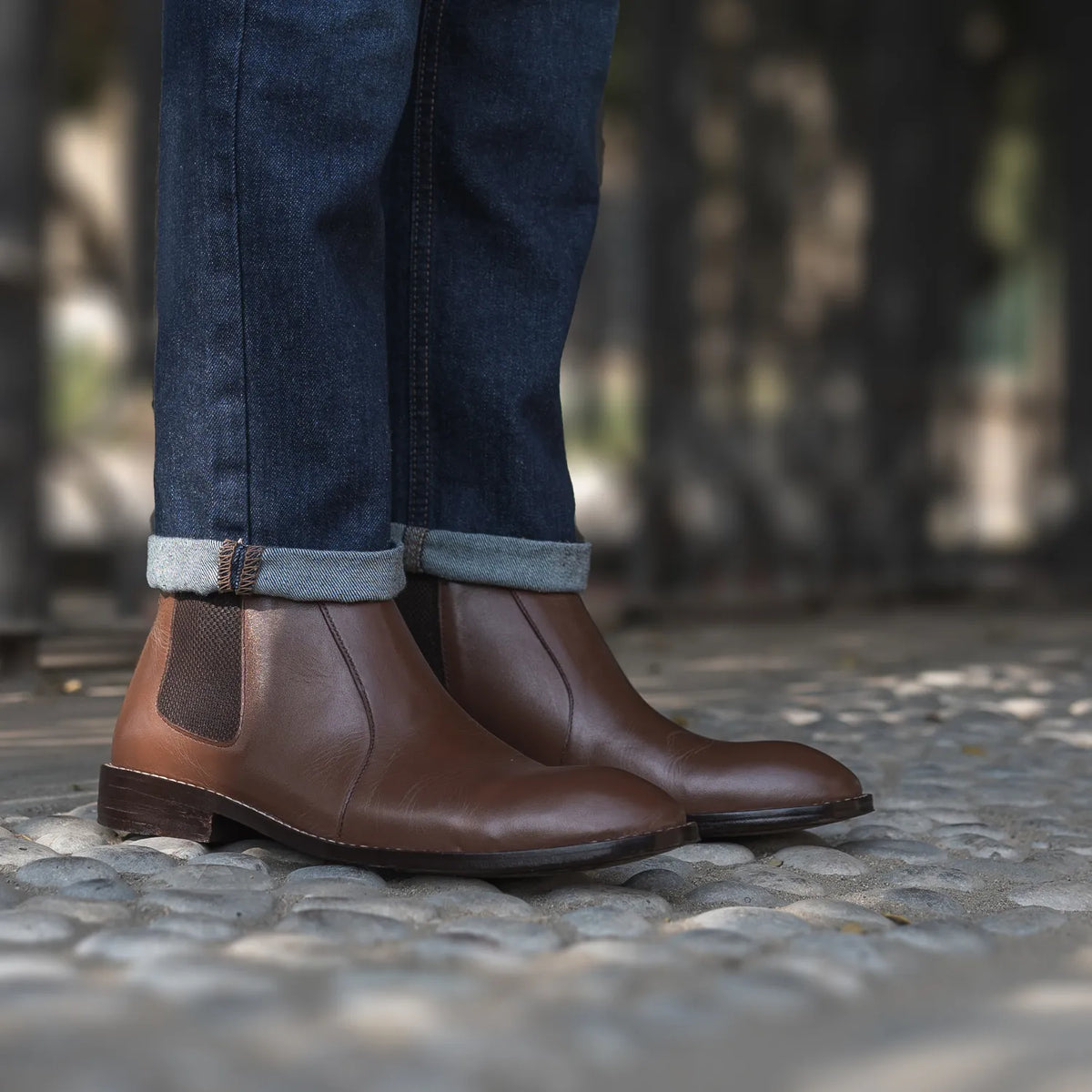 Orlaven Clarkson Chelsea 复古棕 真皮工装靴马丁靴 男士 footwear image 9