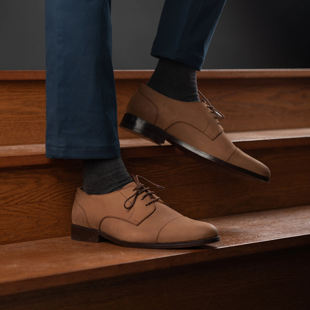 Orlaven Attorney Derby 复古棕 Nubuck 真皮皮鞋 男士 footwear image 9