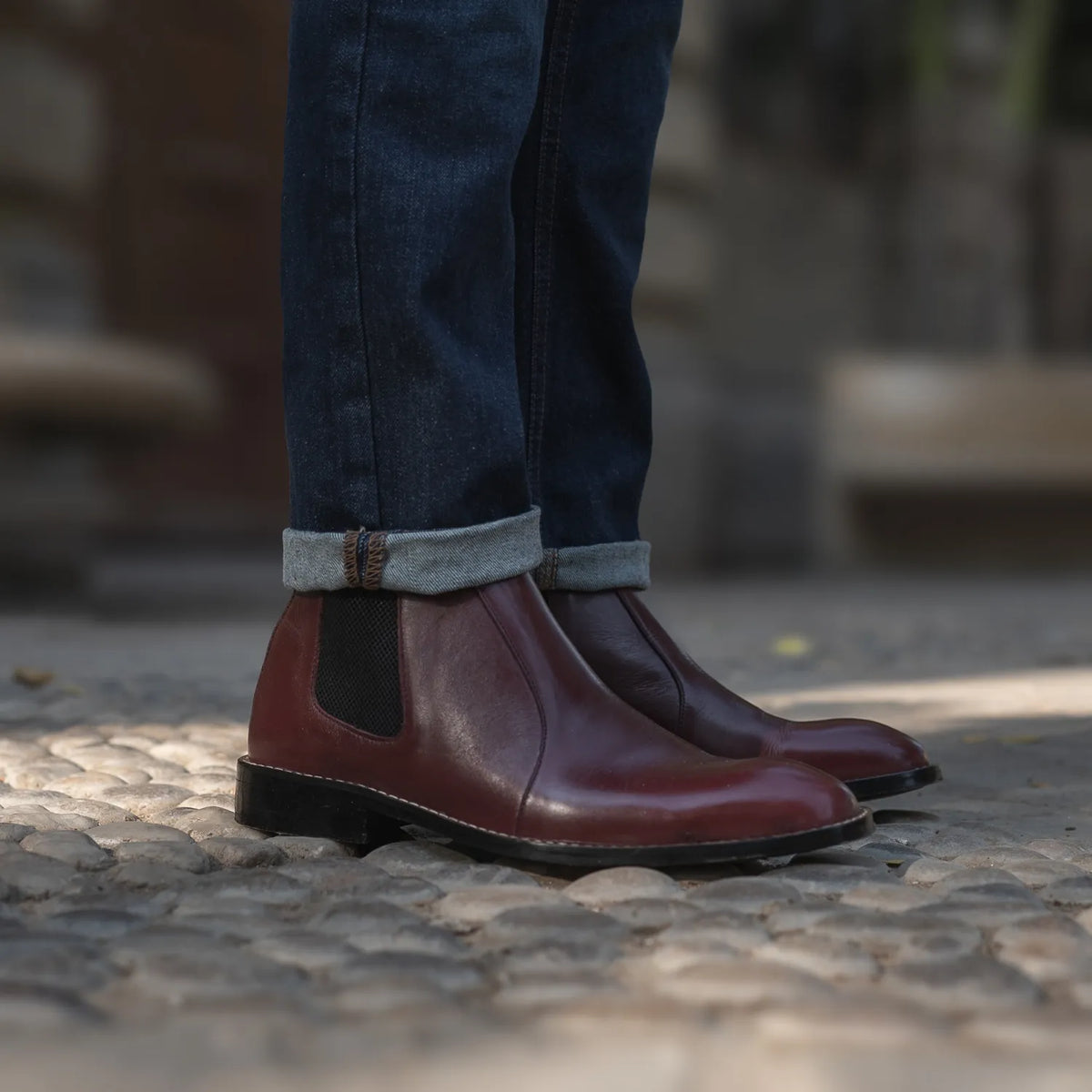Orlaven Clarkson Chelsea 栗褐色 真皮工装靴马丁靴 男士 footwear image 9