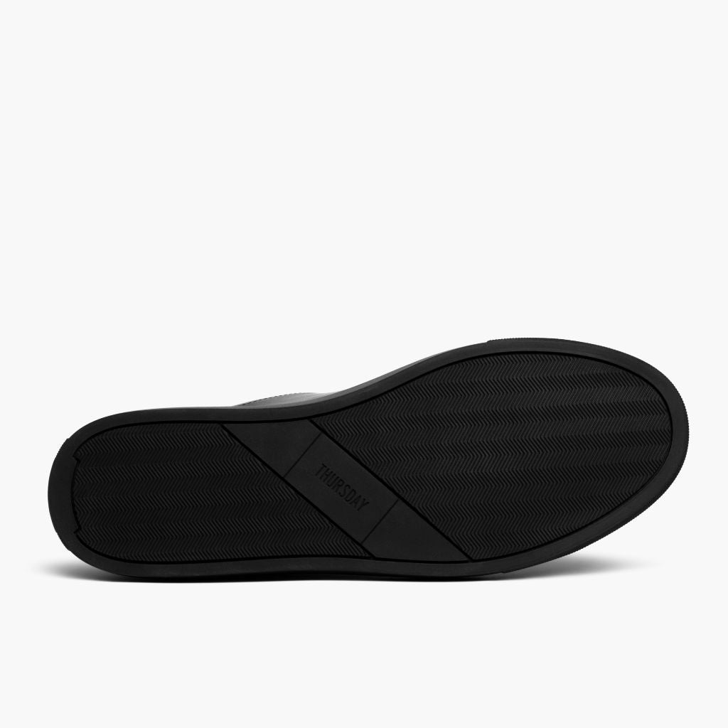 High-Traction Rubber Outsole & Lug Tread Pattern on Encore Jet 经典黑 真皮休闲板鞋运动鞋 男士