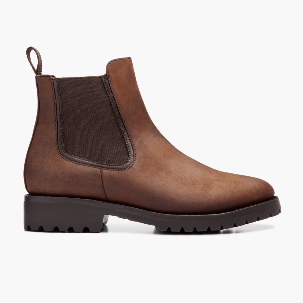 Classic Full-Grain leather Boots - 固特异沿条缝制工艺与鞋头细节