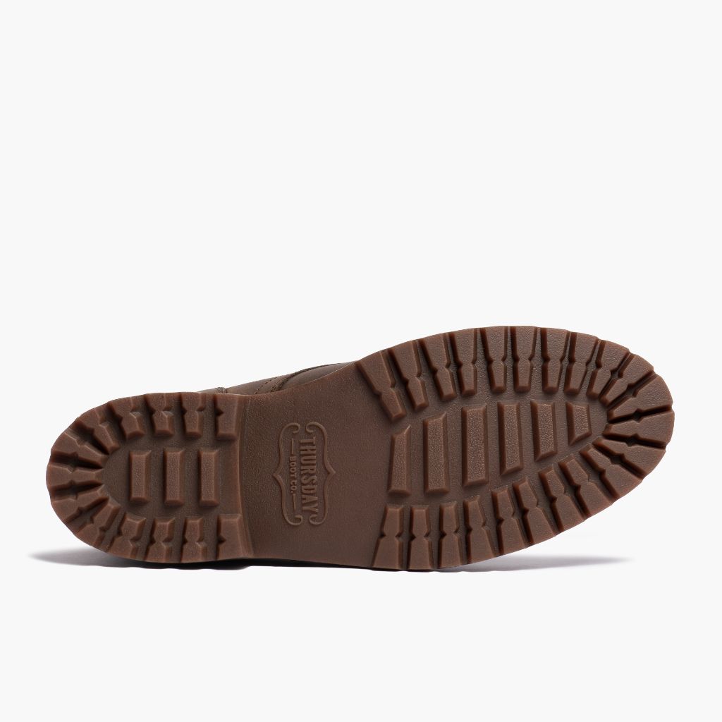 High-Traction Rubber Outsole & Lug Tread Pattern on President StormKing® Desert 复古棕 真皮工装靴马丁靴 男士 For Men