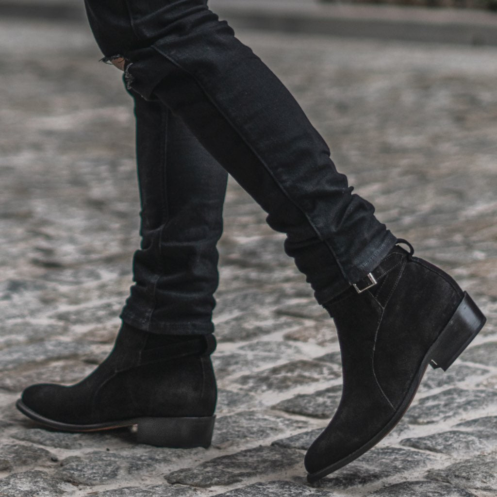 Styled On-Foot Perspective Demonstrating Ankle Fit & Silhouette on Model