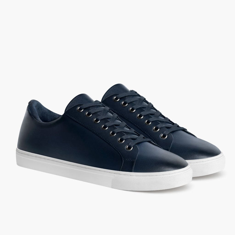 Premier Low Top Deep Blue Leather Sneakers 男士