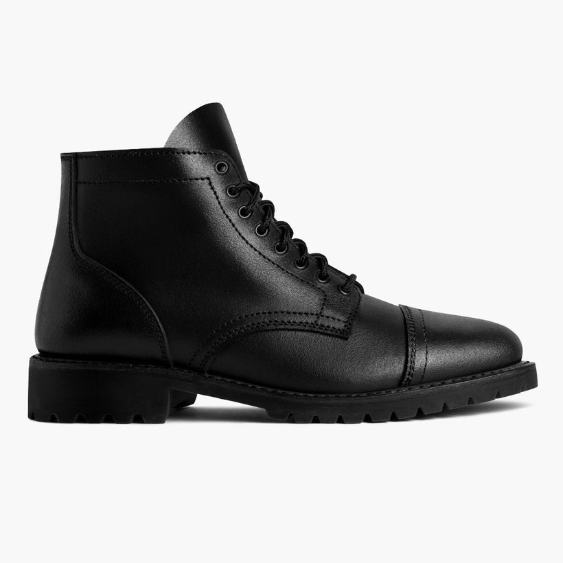 Vanguard 黑色 Waxed Roughout Leather Boots 男士