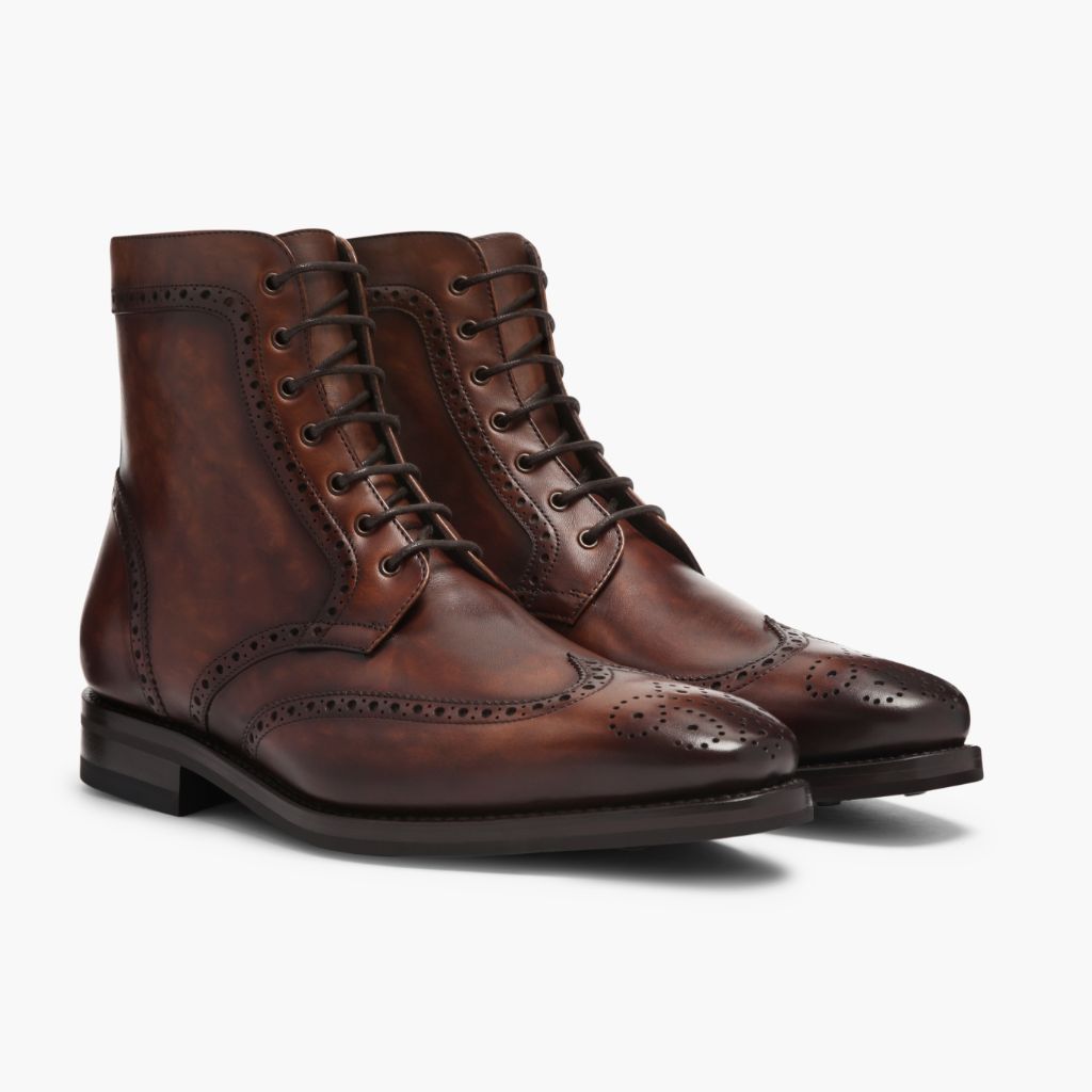 Wingtip Color #77 真皮工装靴马丁靴 男士 For Men in Classic Full-Grain Leather - 侧面轮廓视角 | 官方商城选购