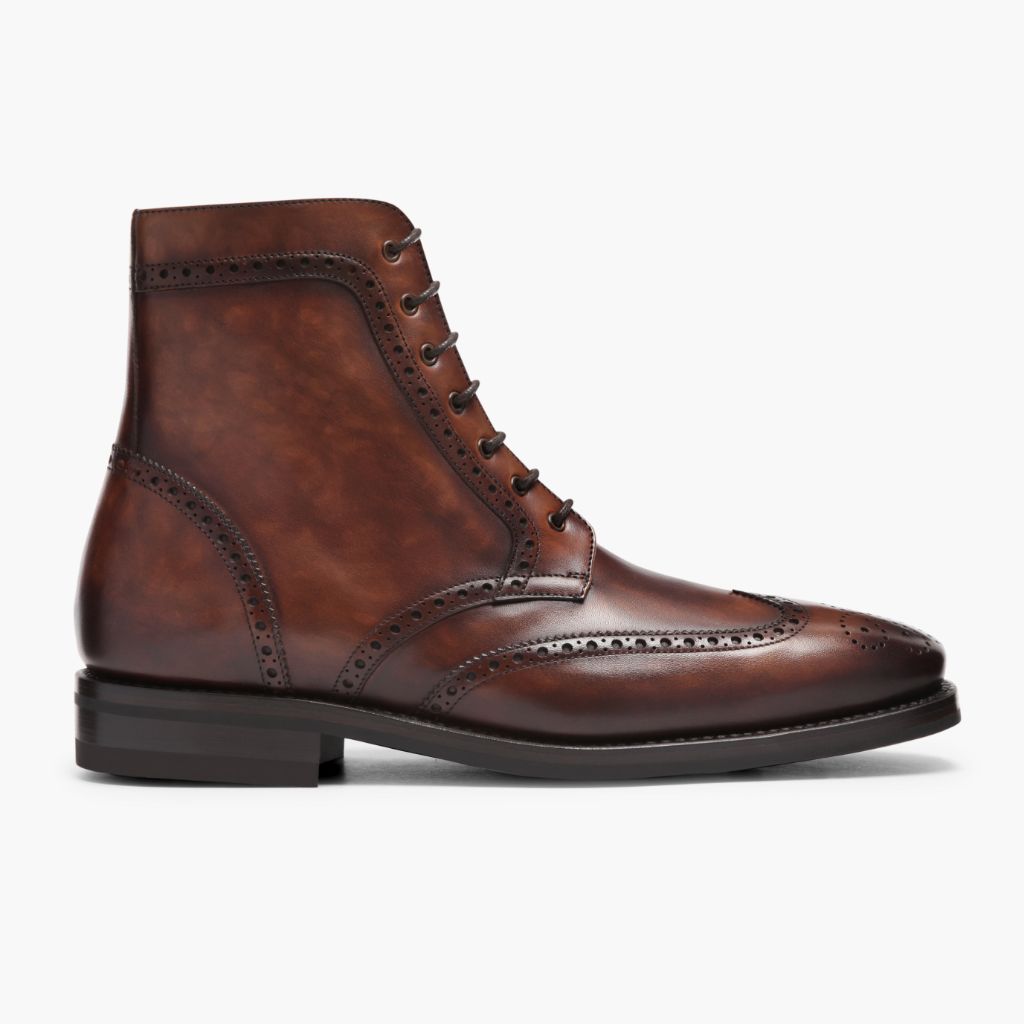 Classic Full-Grain leather Boots - 固特异沿条缝制工艺与鞋头细节