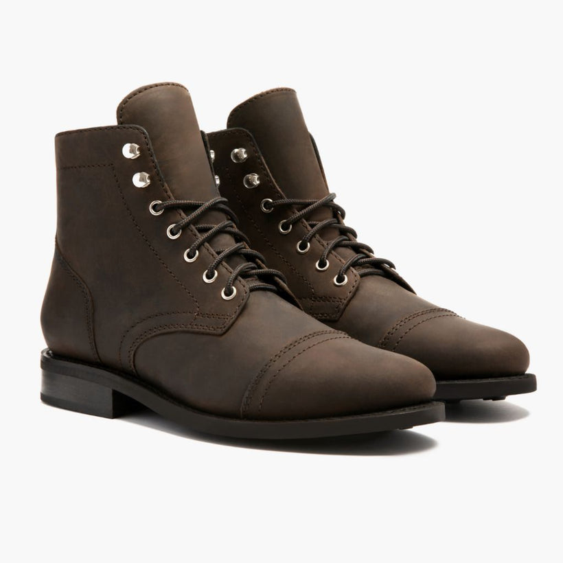 Captain Tobacco Leather Boots 女士