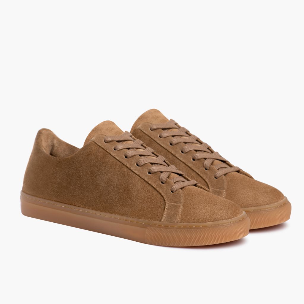 Premier Low Top Camel 真皮休闲板鞋运动鞋 女士 in Camel Full-Grain Leather - 侧面轮廓视角 | 官方商城选购