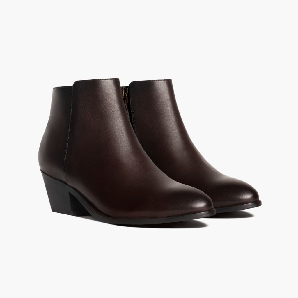 Classic Full-Grain leather Boots - 固特异沿条缝制工艺与鞋头细节