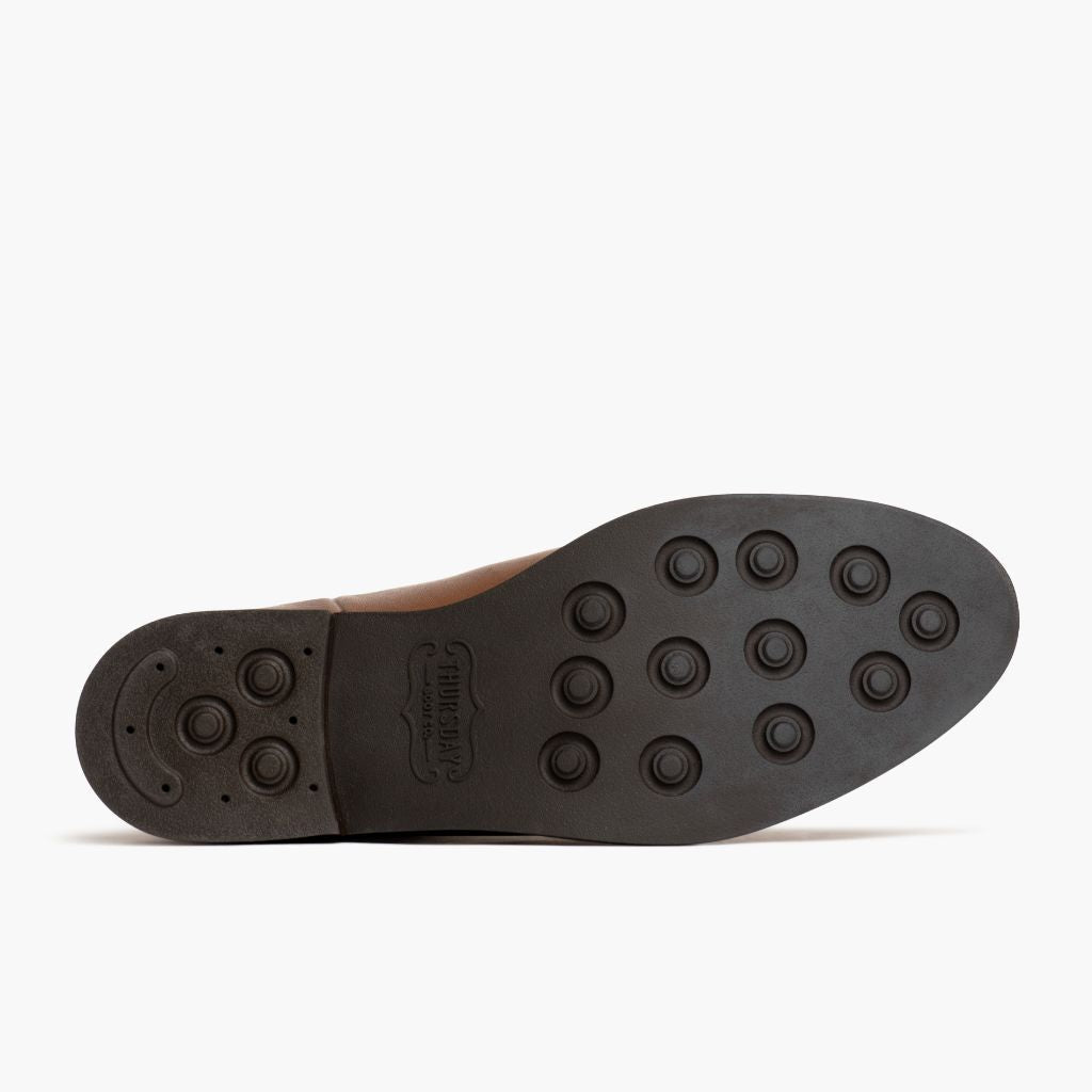 High-Traction Rubber Outsole & Lug Tread Pattern on Duchess Amber Wheat 真皮工装靴马丁靴 女士
