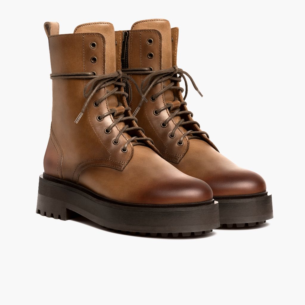 Classic Full-Grain leather Boots - 固特异沿条缝制工艺与鞋头细节