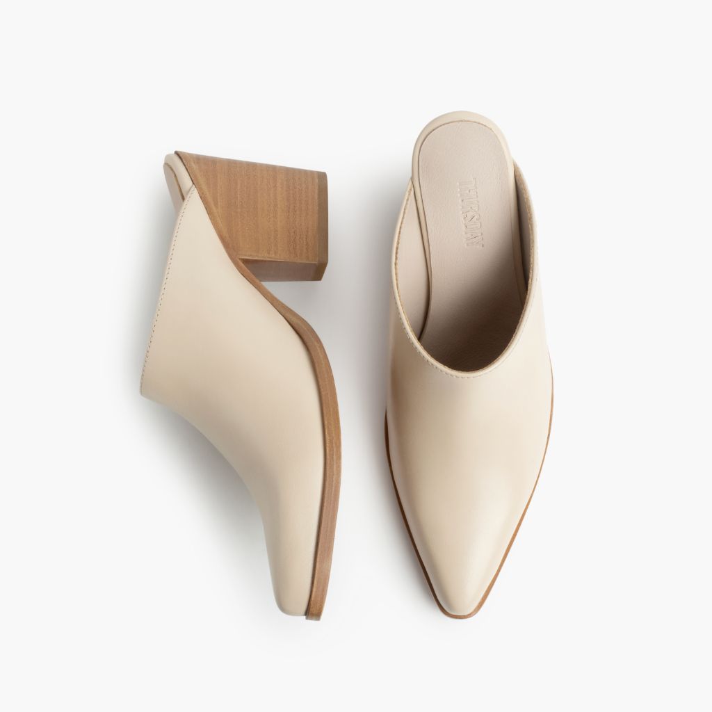Women's Summer Ivory Leather Boots - Reinforced Heel Counter & Precision Double-Row Stitching Detail