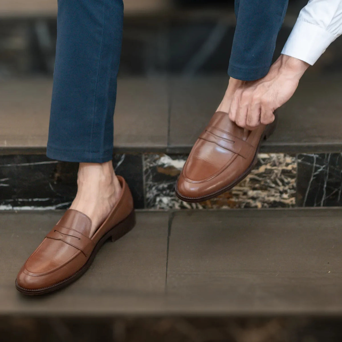 Orlaven Baxton 复古棕 真皮乐福鞋 男士 footwear image 10