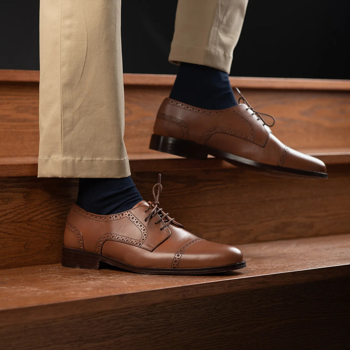 Orlaven Dirk Brogues Derby 浅棕褐色 真皮皮鞋 男士 footwear image 10