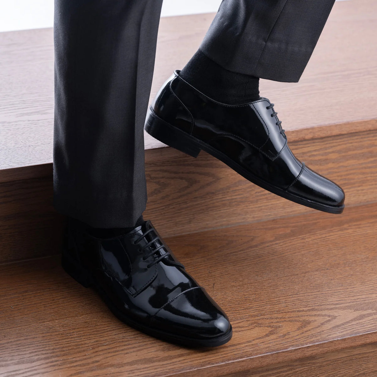 Orlaven Attorney Derby 经典黑 真皮皮鞋 男士 footwear image 10