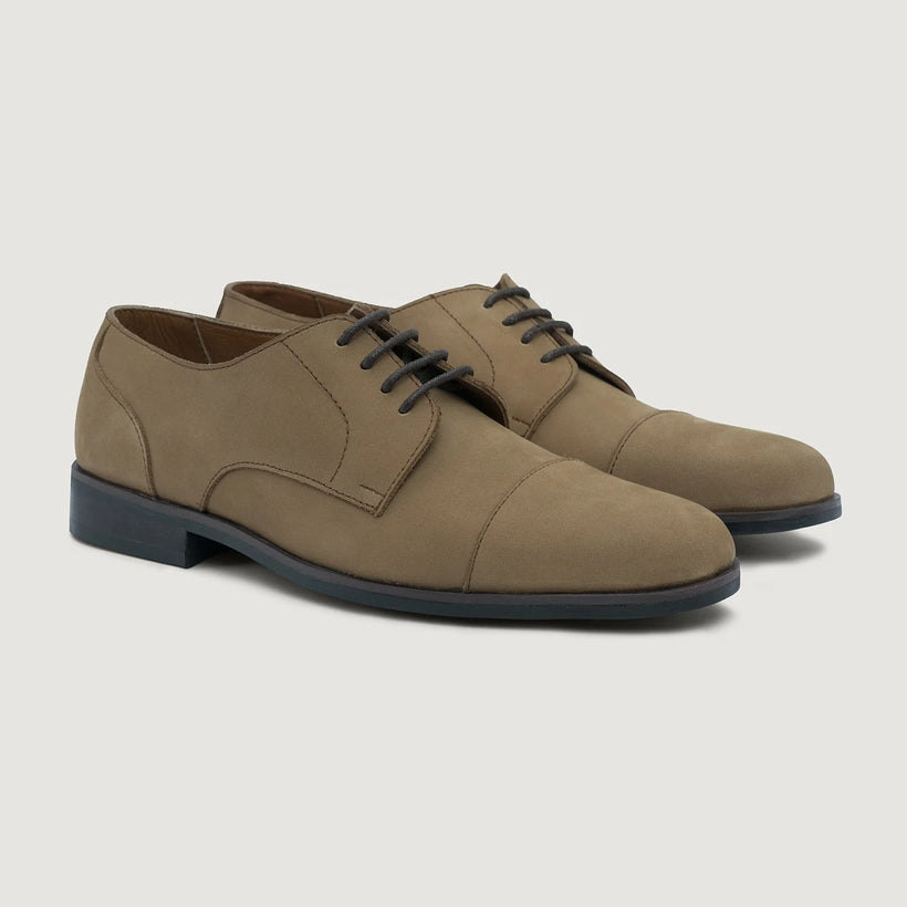 Attorney Derby 棕色 Nubuck Leather Shoes - StudGuard 男士