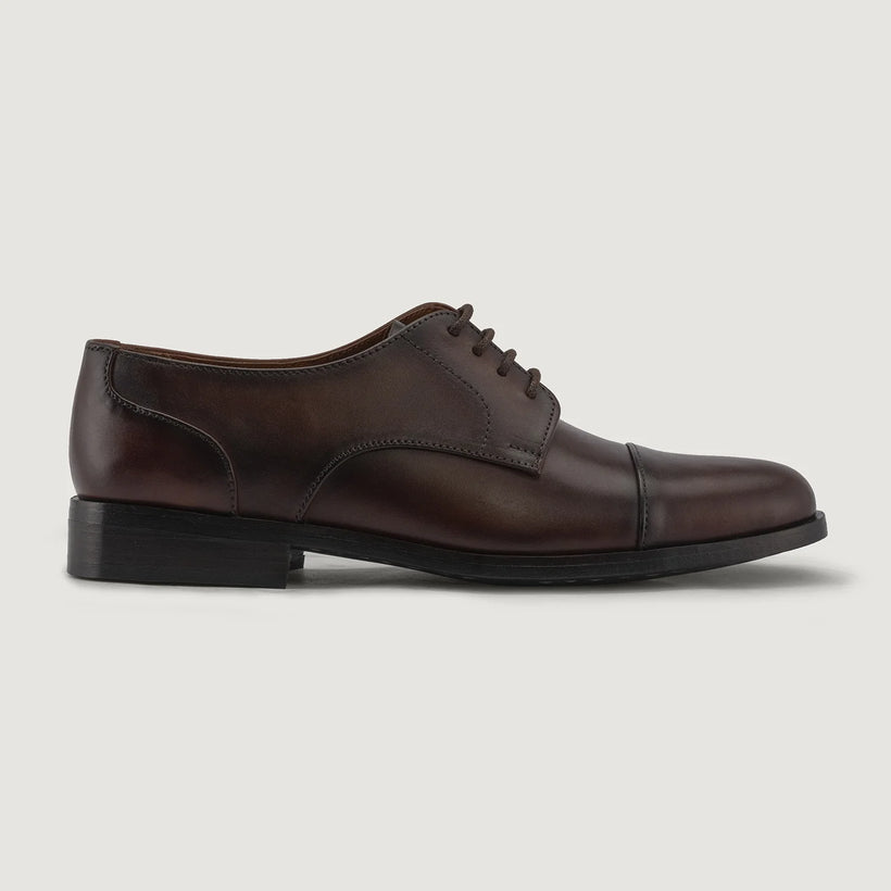 Attorney Derby Burnished 棕色 Leather Shoes 男士
