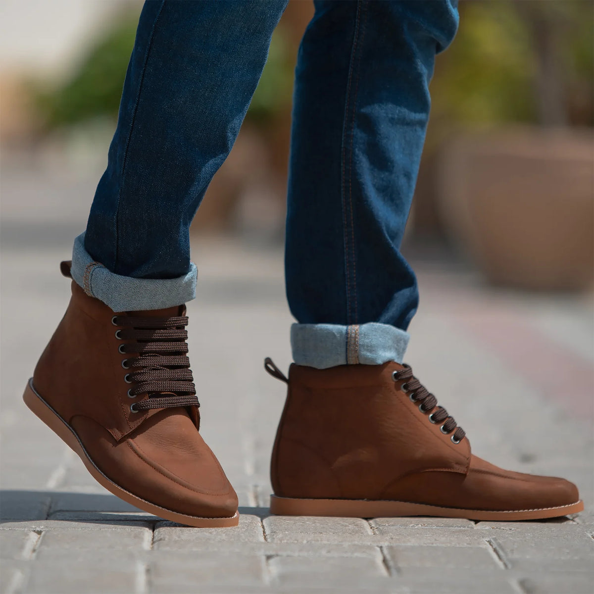 Orlaven Bearman Moc Toe Pull-up 复古棕 真皮工装靴马丁靴 男士 footwear image 9