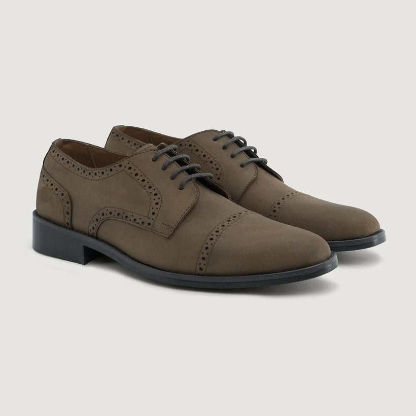 Dirk Brogues Derby 棕色 Oil Pullup Leather Shoes - StudGuard 男士