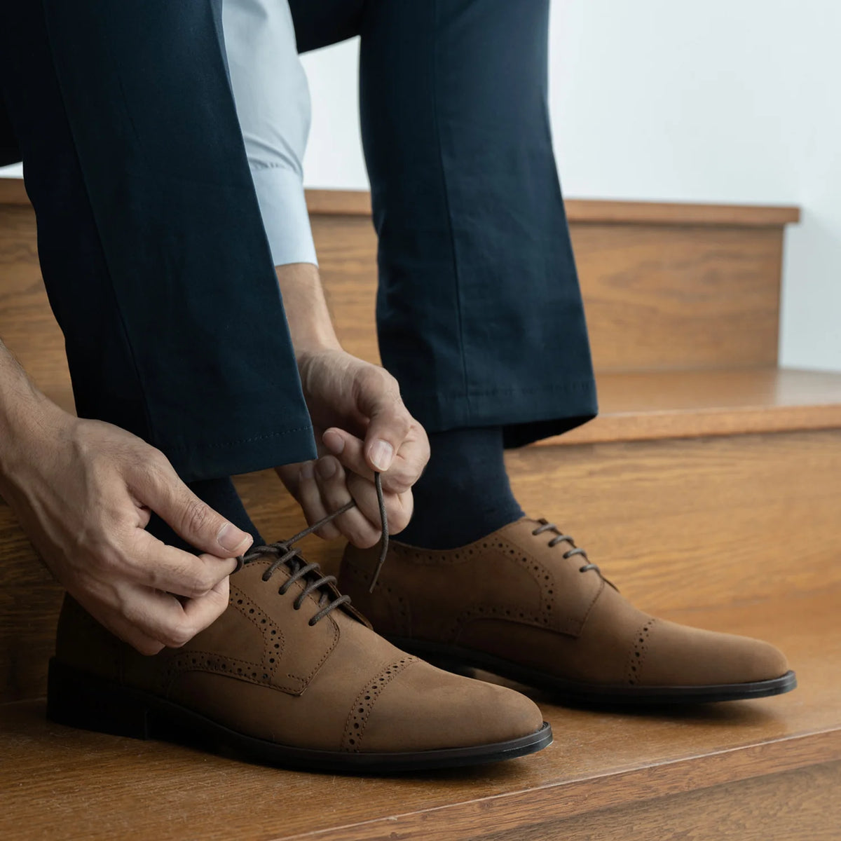Orlaven Dirk Brogues Derby 复古棕 Oil Pullup 真皮皮鞋 - StudGuard 男士 footwear image 10