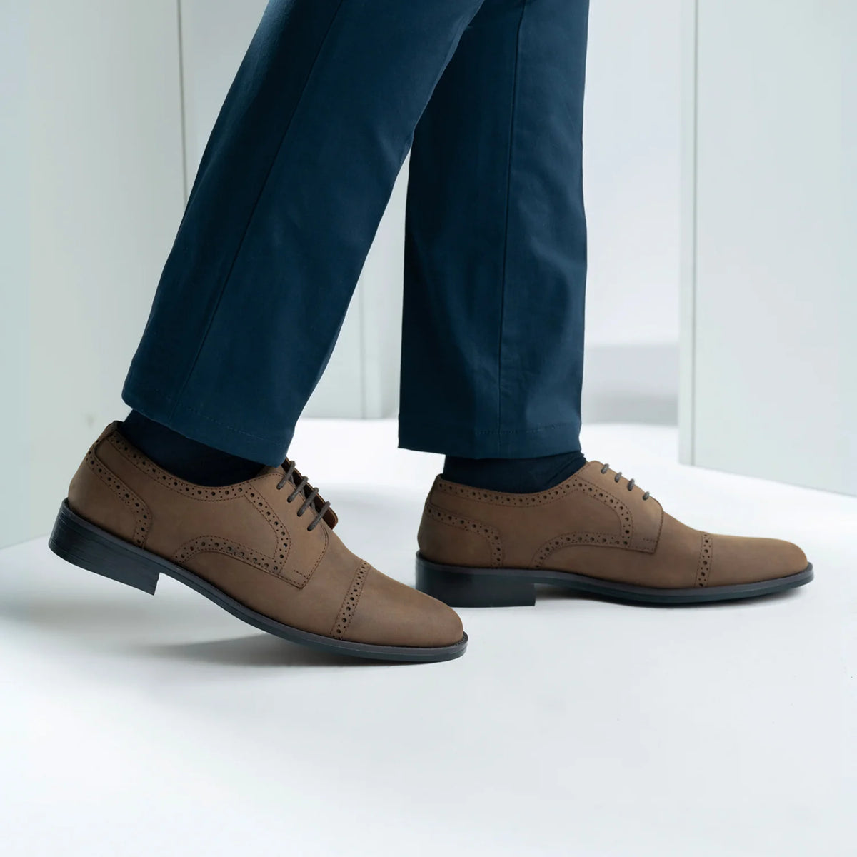 Orlaven Dirk Brogues Derby 复古棕 Oil Pullup 真皮皮鞋 - StudGuard 男士 footwear image 9