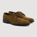 Dirk Brogues Derby 复古棕 Suede 真皮皮鞋 - StudGuard 男士