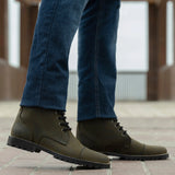 Styled On-Foot Perspective Demonstrating Ankle Fit & Silhouette on Model