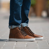 Authentic Full-Grain Leather Grain Depth & Pull-Up Patina Texture Detail