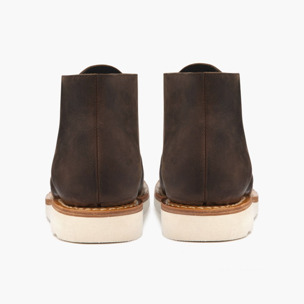 High-Traction Rubber Outsole & Lug Tread Pattern on Scout Tobacco 真皮工装靴马丁靴 男士 For Men
