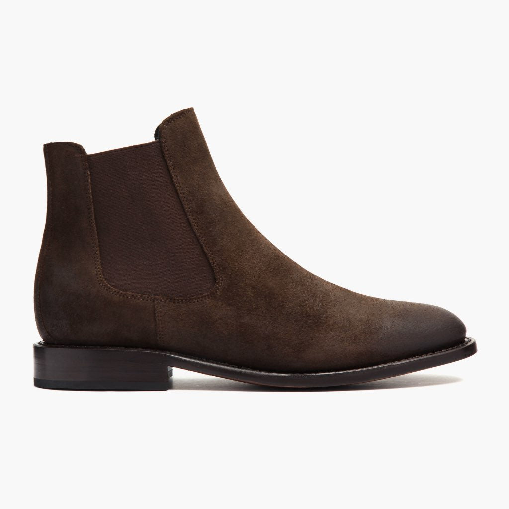 Dark Brown Full-Grain leather Boots - 固特异沿条缝制工艺与鞋头细节