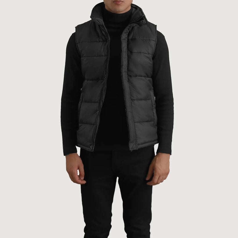 Bryan 黑色 Puffer Vest 男士