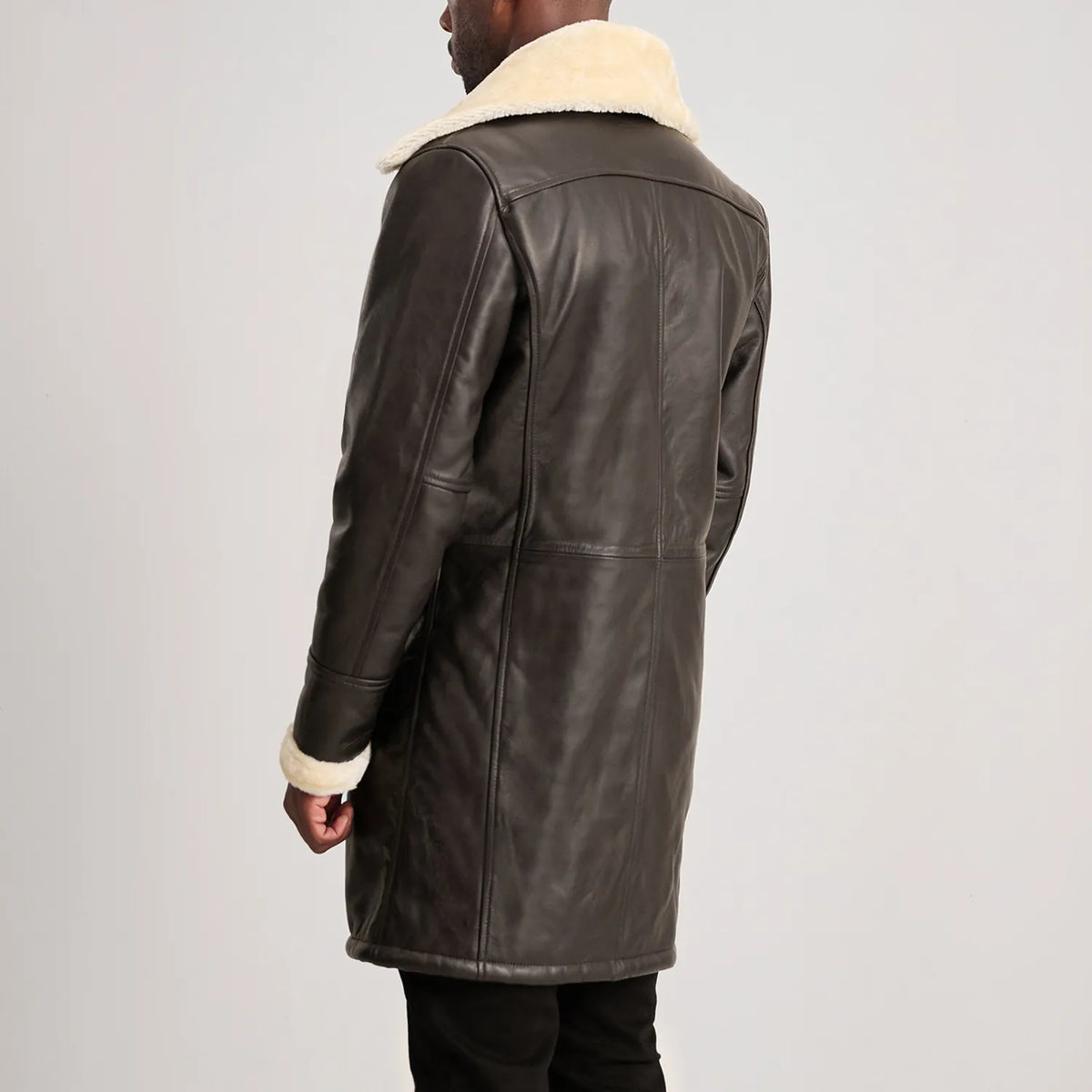 Charles 真皮大衣 棕色 Shearling 真皮大衣 男士 – alternate product view 5