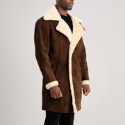 Charles 真皮大衣 棕色 Shearling 真皮大衣 男士 – alternate product view 2