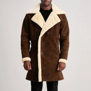 Charles 真皮大衣 棕色 Shearling 真皮大衣 男士 – alternate product view 4