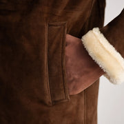 Charles 真皮大衣 棕色 Shearling 真皮大衣 男士 – alternate product view 6