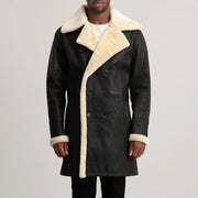 Charles 真皮大衣 棕色 Shearling 真皮大衣 男士 – alternate product view 4