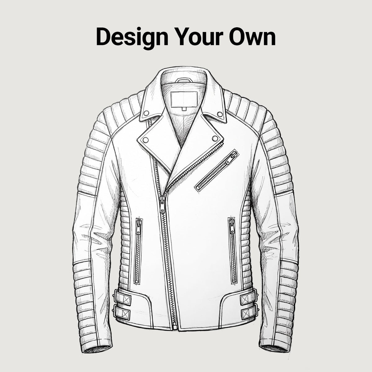 Design Your Custom Leather Jacket | Free Shipping &amp; Alteration in Classic Full-Grain Leather - Front Profile View &amp; Tailored Silhouette | Buy Online