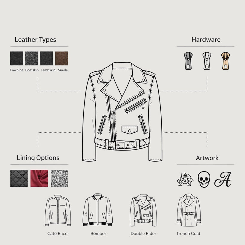 Design Your Own 真皮夹克 女士
