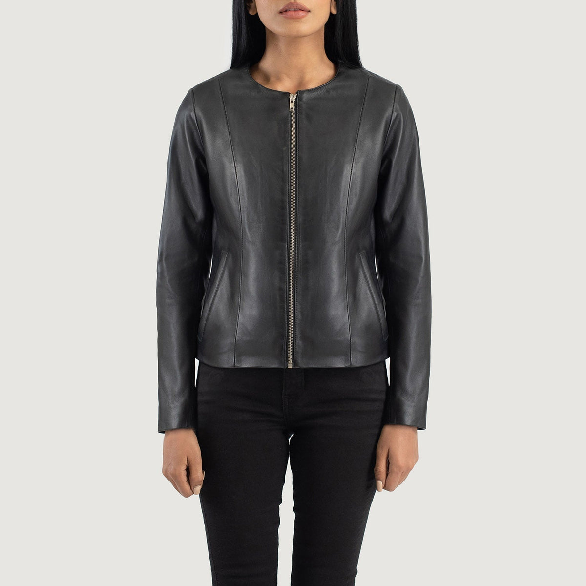 Elixir Collarless 真皮夹克 女士 – alternate product view 4
