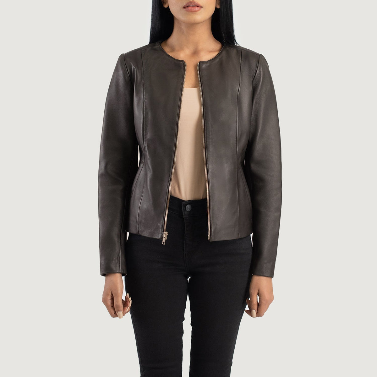 Elixir Collarless 真皮夹克 女士 – alternate product view 1