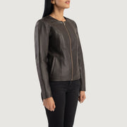 Elixir Collarless 真皮夹克 女士 – alternate product view 2