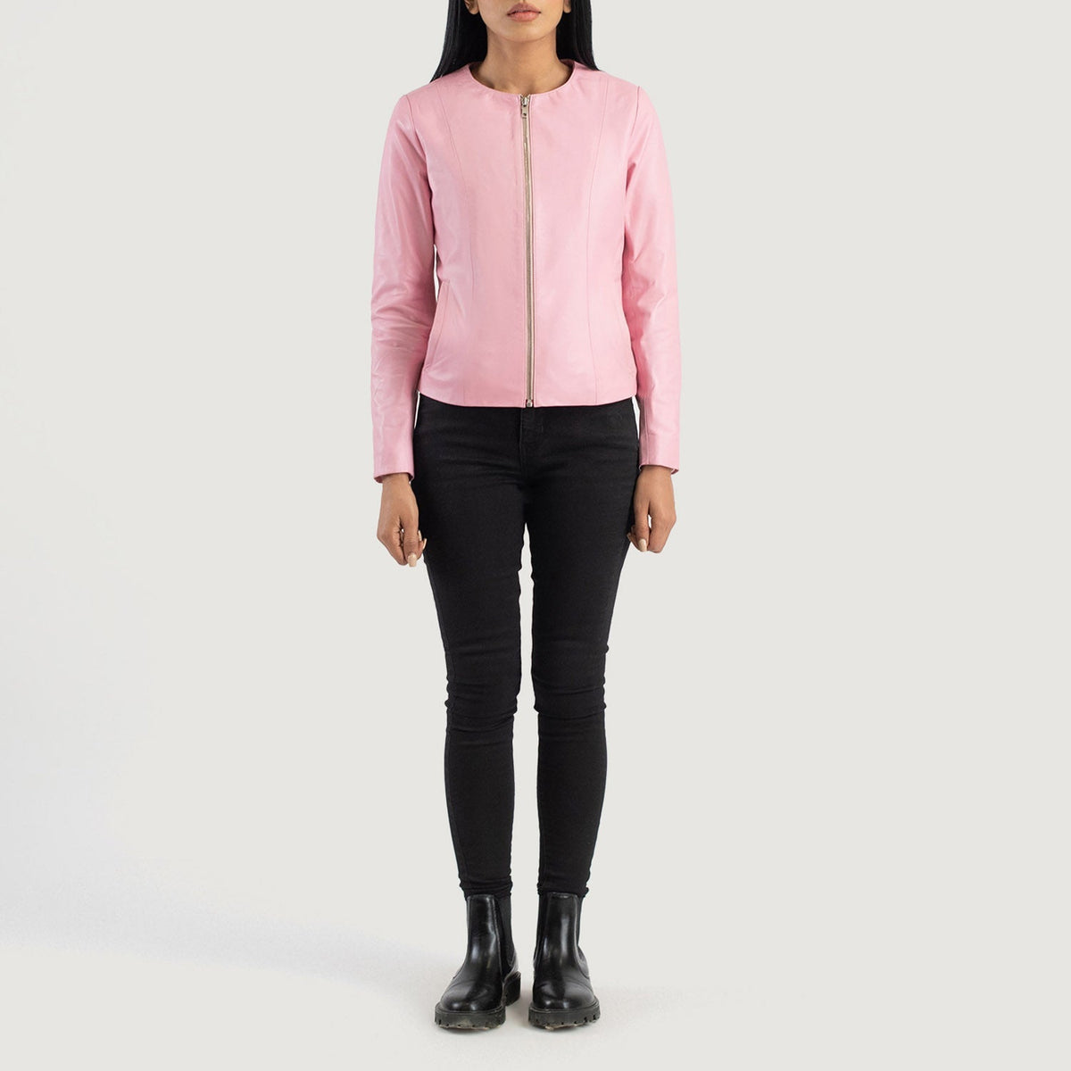 Elixir Collarless 真皮夹克 女士 – alternate product view 3