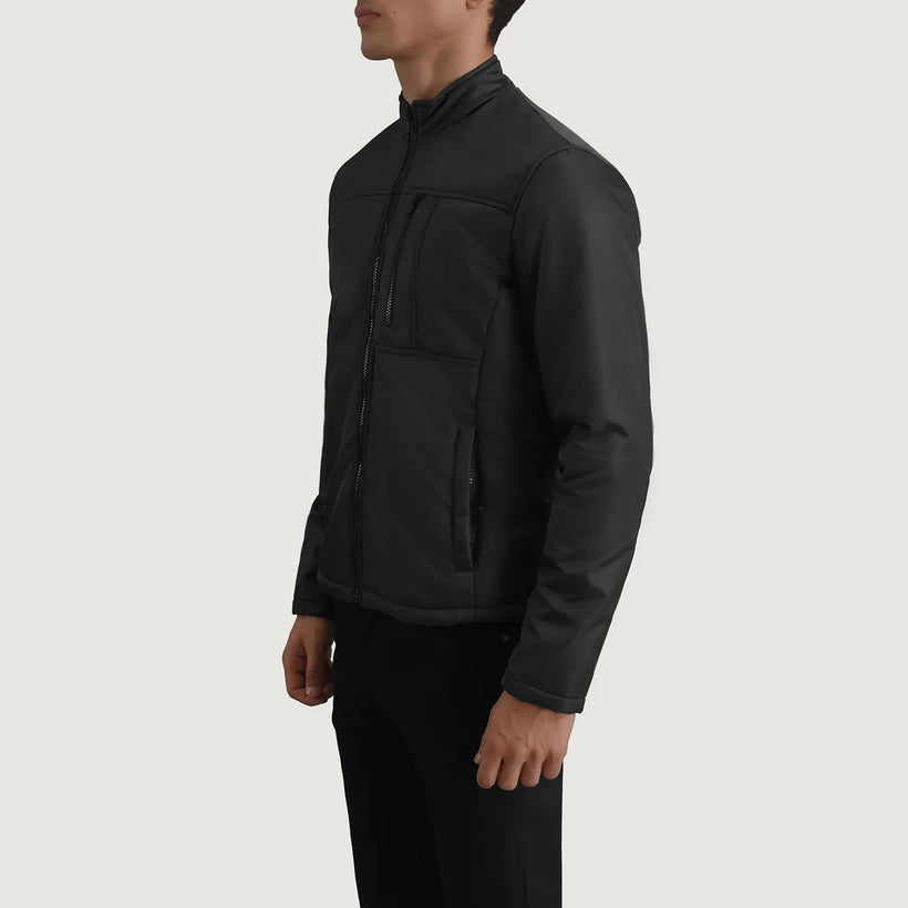 Elliot 黑色 Lightweight 真皮夹克 男士