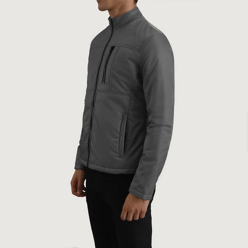Elliot Grey Lightweight 真皮夹克 男士