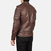 Faisor Mocha 真皮机车夹克 男士 – alternate product view 4