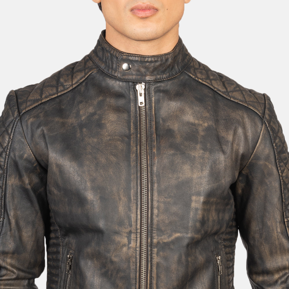 Fernando Quilted 真皮机车夹克 男士 – alternate product view 6